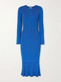 Galvan Atalanta Midi Dress in Blue at Net a Porter