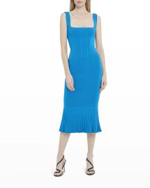 Galvan Atlanta Square-Neck Knit Bodycon Dress at Neiman Marcus