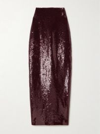Galvan Diffusion sequined stretch mesh maxi skirt at Net a Porter