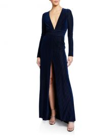 Galvan Velvet Devore Stardust Gown at Neiman Marcus