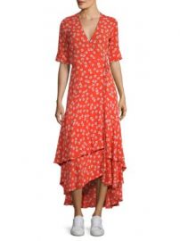 Ganni - Floral Wrap Dress at Saks Fifth Avenue