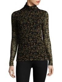 Ganni - Tilden Mesh Turtleneck Top at Saks Fifth Avenue