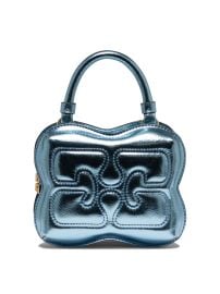 Ganni Butterfly metallic crossbody bag at Cettire