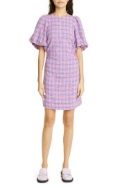 Ganni Check Suiting Mini Dress at Nordstrom