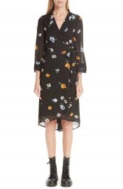 Ganni Dainty Floral Wrap Dress at Nordstrom