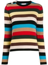 Ganni Embellished Striped Jumper Aw19  Com at Farfetch