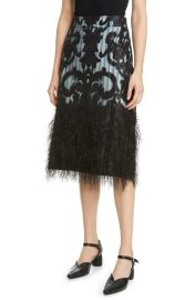 Ganni Feather Hem Embellished Skirt at Nordstrom