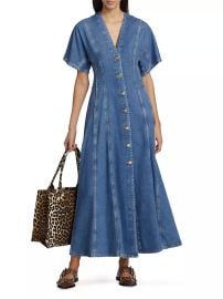 Ganni Future Denim Maxi Dress at Saks Fifth Avenue