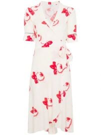 Ganni Harley Floral Print Wrap Dress  - Farfetch at Farfetch