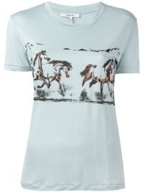 Ganni Horse Print T-shirt at Farfetch