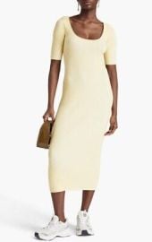 Ganni Knit Midi Dress Sz L Yellow 279 eBay at eBay