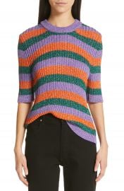 Ganni Metallic Stripe Sweater   Nordstrom at Nordstrom