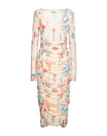 Ganni Midi Printed Dress at Yoox