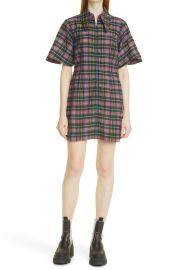 Ganni Organic Cotton amp Recycled Polyester Minidress at Nordstrom