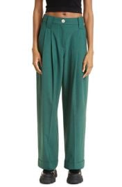 Ganni Pleat Cuff Pants at Nordstrom