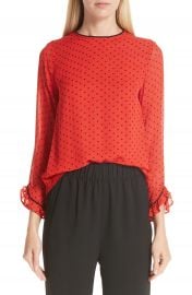 Ganni Print Georgette Blouse   Nordstrom at Nordstrom