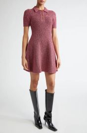 Ganni Sparkle Knit Fit Flare Sweater Dress at Nordstrom