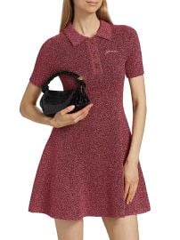Ganni Sparkle Knit Polo Minidress at Saks Fifth Avenue