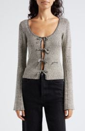 Ganni Sparkle Rib Crop Sweater at Nordstrom