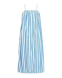 Ganni Stripe Cotton Dress in Daphne at Yoox