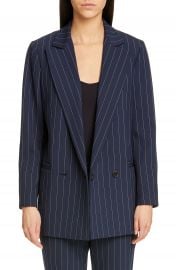 Ganni Stripe Suiting Blazer   Nordstrom at Nordstrom