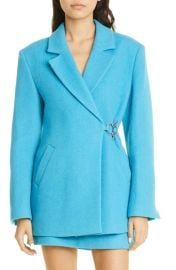 Ganni Wool Blend Twill Blazer at Nordstrom