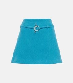 Ganni Wool blend miniskirt at Mytheresa