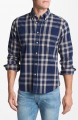 Gant Rugger Indigo Check Oxford Shirt at Nordstrom