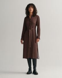 Gant Slim Fit Geometric Shirt Dress at Gant