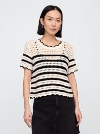 Gap Crochet Stripe Top at Gap