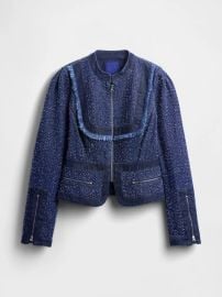 GapStudio Denim Tweed Fringe Jacket Gap at GAP