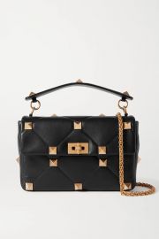 Garavani Roman Stud Quilted Leather Shoulder Bag by Valentino at Net A Porter