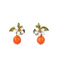 Gardens In Provence Orange Post Earrings Les Nrides at Les Nereides