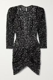 Garetha Ruched Sequin Dress by Isabel Marant at Net A Porter