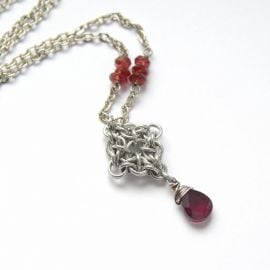 Garnet Necklace by Verha at Etsy