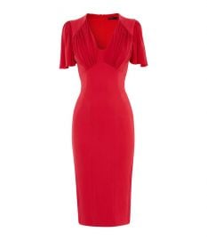 Gathered Detail Midi Dress at Karen Millen