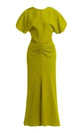 Gathered Melange Midi Dress By Victoria Beckham at Moda Operandi