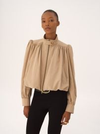 Gathered boule jacket in cotton canvas at Chloe