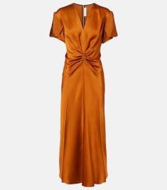 Gathered midi dress at Mytheresa
