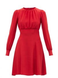 Gathered silk-cady midi dress at Matches