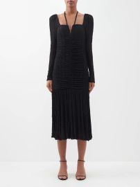 Gathered stretch-lace jersey halterneck dress at Matches