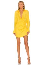 Gauge81 Naha Silk Shirtdress in Lemon at Revolve