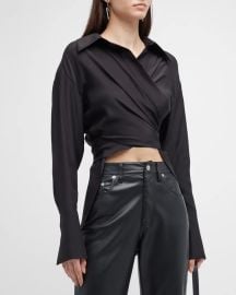 Gauge81 Sabinas Wrap Front Silk Shirt at Neiman Marcus