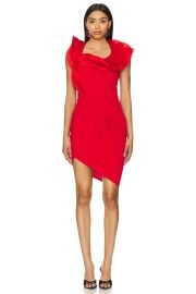 Gaurav Gupta The Bloom Ruffle Dress In Red at Revolve