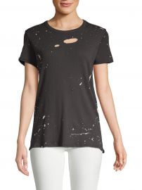 Gauzy Distressed Cotton Tee at Saks Off 5th