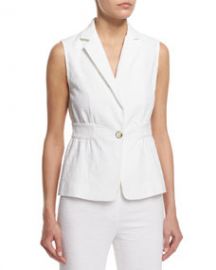 Gavyn Textured Vest  White at Neiman Marcus