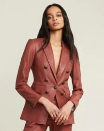 Gaya Leather Dickey Jacket at Veronica Beard