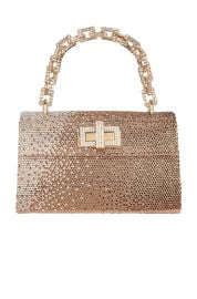 Gedebe Mini Sophie Bag In Satin Champagne Crystal Degrad at Revolve