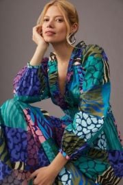 Geisha Designs Long-Sleeve Printed Maxi Dress at Anthropologie