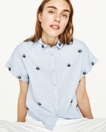 Gem Shirt Sky Blue at Zara